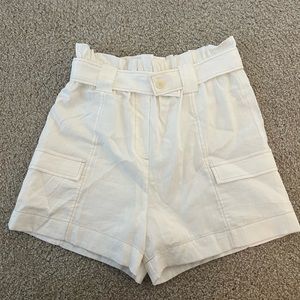 White Paper Bag Shorts - Moon River - Small